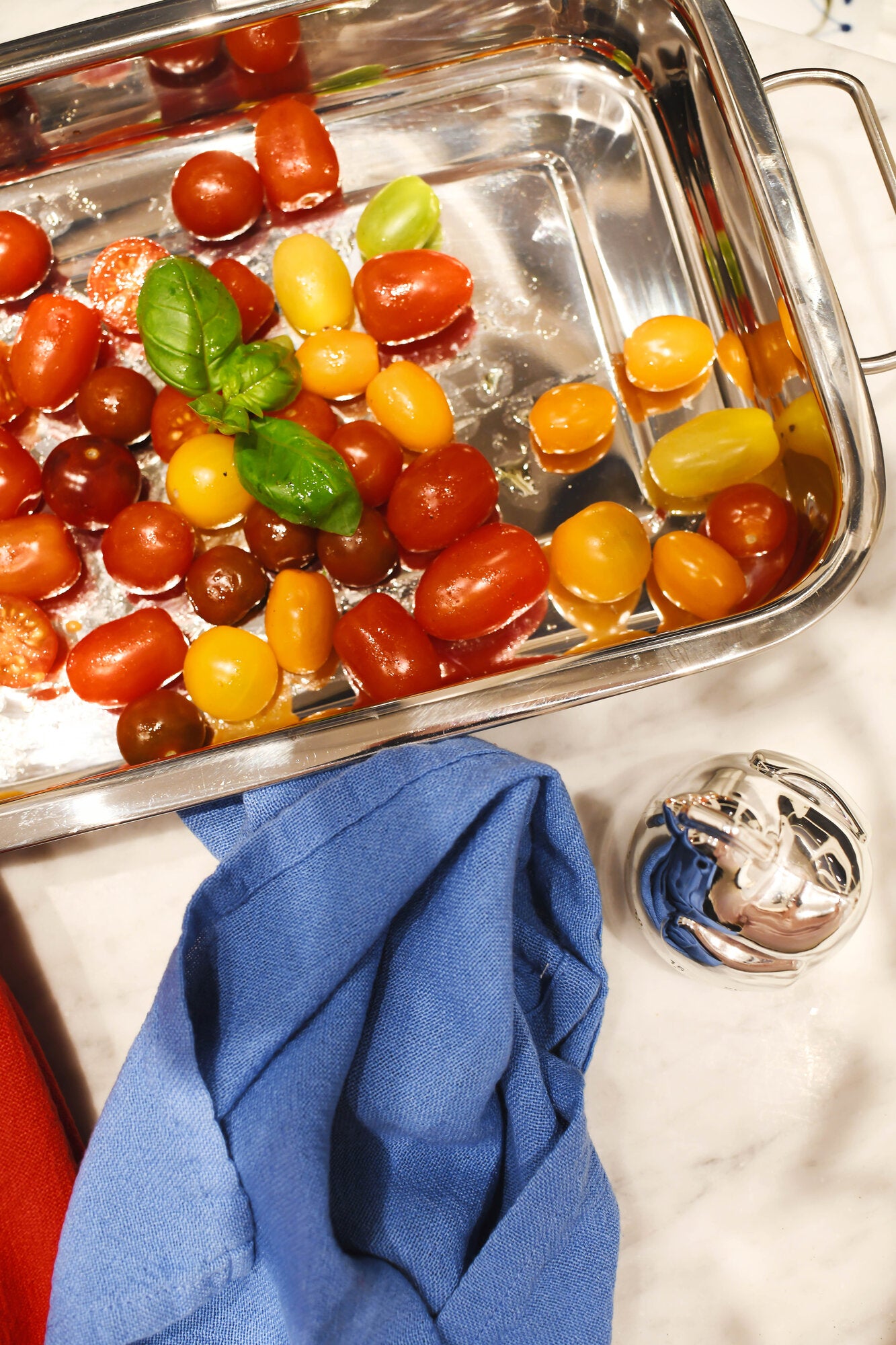 Viskestykke, blå - 50x70 cm.